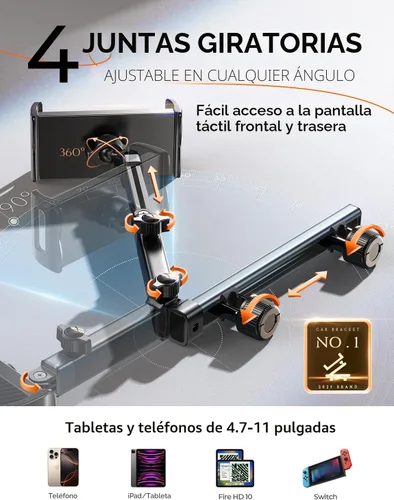 Miniatura 9 de LISEN Soporte para iPad Montaje para Automóvil Elementos Esenciales para Viajes por Carretera Actividades para Niños, Accesorios de Automóvil