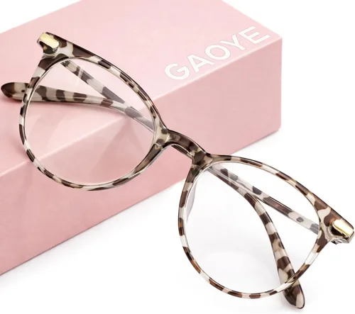 Miniatura 11 de Gaoye GY1688 - Paquete de 2 lentes de bloqueo de luz azul, marco redondo retro, antifatiga ocular, lentes para computadora para mujeres y hombres