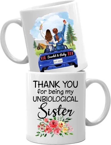 Miniatura 10 de Taza de café con texto en inglés "Best Friends Are The Sisters We Choose Ourselves We Choose Ourselves para mujeres, mejores amigas, taza de café