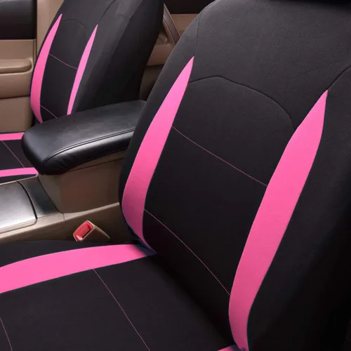 Miniatura 4 de Flying Banner Fundas de asiento de coche, asientos delanteros, asiento trasero, poliéster, protectores de asiento de automóvil, instalaciones Negro