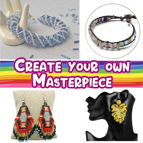 Miniatura 5 de EuTengHao Kit de 9600 cuentas de tubo de cristal con semillas de corneta, pequeñas cuentas para manualidades, pulseras, collares, manualidades