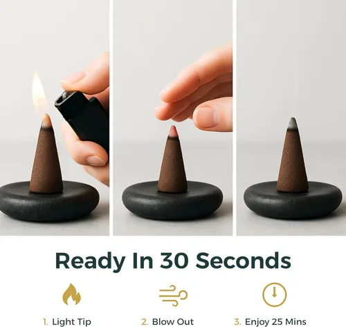 Miniatura 6 de Conos de incienso Fumino Fresh Paquete de 6 cajas de 90 piezas Masala Agarbatti Joss fragancia para relajación y meditación, aroma de decoración