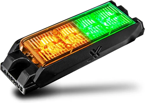 Miniatura 69 de LAMPHUS NanoFlare - Luz de advertencia estroboscópica de 5 pulgadas y 6 W, color blanco ámbar, luz de advertencia estroboscópica para parrilla