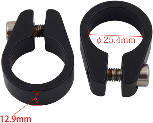 Miniatura 2 de Abrazadera de poste de asiento de bicicleta, clip de tubo de asiento de aleación de aluminio de 0.99 pulgadas, se adapta a 0.874 in, collar de tija