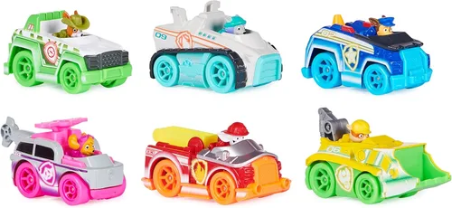 Miniatura 11 de Paw Patrol, True Metal Dino Rescue - Paquete de 8 vehículos coleccionables fundidos a presión, escala 1:55 Paquete de 8 regalos de rescate