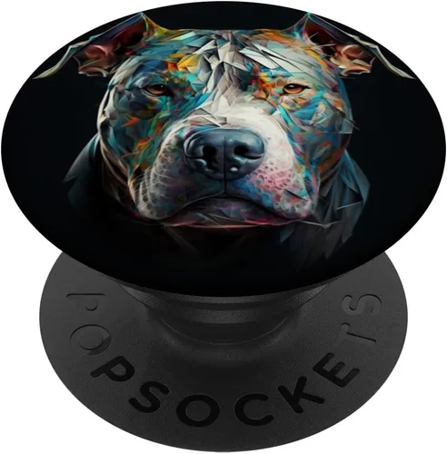 Miniatura 6 de Diseño de perro Pitbull para PopSockets MagSafe PopGrip para iPhone