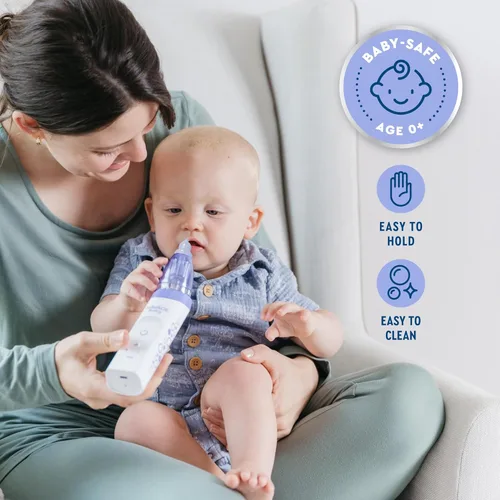 Miniatura 4 de Navage Aspirador nasal para bebés – Aspirador nasal suave aprobado por pediatras para la congestión del bebé y nariz tapada – Lechón de nariz
