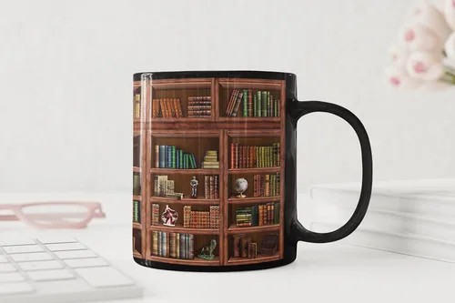 Miniatura 4 de Taza de Libro 2IMT Regalos para Bibliotecarios para Mujeres Amantes de los Libros - Taza de Café de Biblioteca para Mujeres - Artículos de Lectura