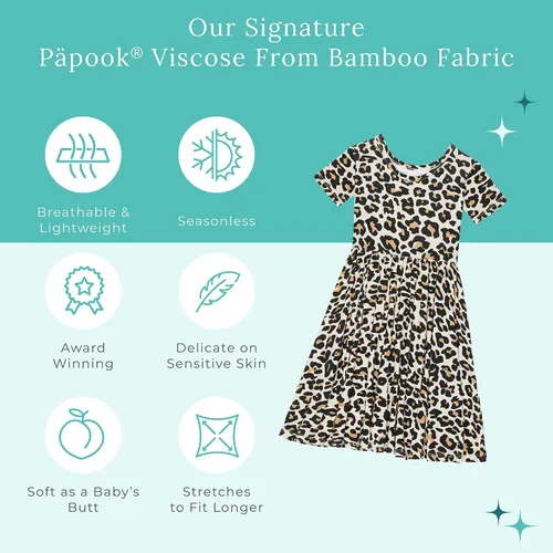 Miniatura 20 de Posh Peanut - Vestidos para niñas – Vestido suave para niña hecho con viscosa de bambú – Vestidos de otoño, primavera y verano para niñas