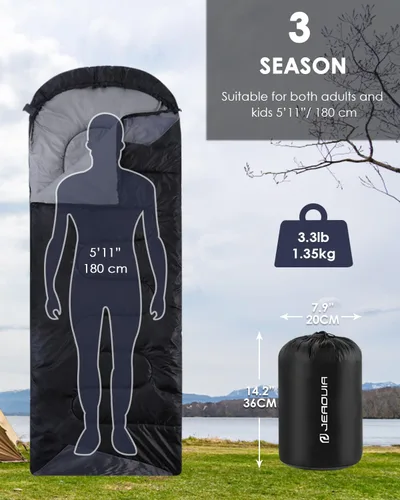Miniatura 2 de Sleeping Bags for Adults Backpacking Lightweight Waterproof- Cold Weather Sleeping Bag for Girls Boys Mens for Warm Camping Hiking Outdoor Travel