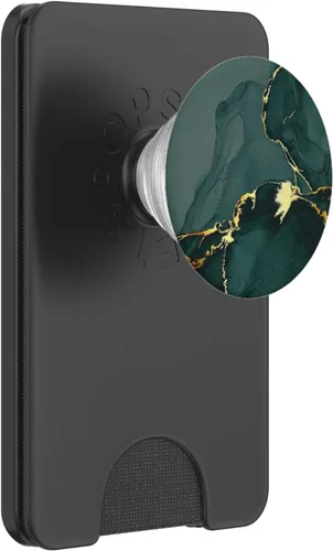 Miniatura 7 de Elegante Jade Verde Profundo Natural-Mármol Patrón PopSockets PopGrip intercambiable