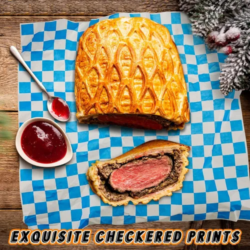 Miniatura 4 de Fuutreo 800 hojas de papel encerado de delicatessen de 12 x 12 pulgadas, papel de regalo de sándwich a cuadros, papel de envoltura para cestas