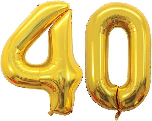 Miniatura 43 de Goer, conjunto de globos de papel aluminio para decoraciones de cumpleaños, globos de las letras de feliz cumpleaños y de números Oro