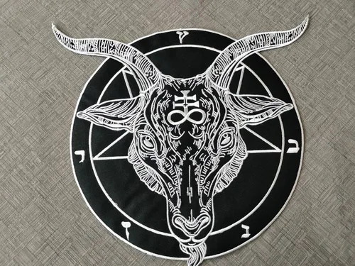 Miniatura 2 de Pentagram - Parche bordado en la parte trasera grande para chaleco, planchado, para coser