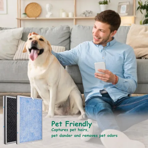 Miniatura 5 de Filtro de repuesto MSA3/MSA3S, compatible con Membrane Solutions MSA3 y MSA3S Smart Air Purifier, 【Actualizado】Filtro HEPA verdadero H13 3 en 1