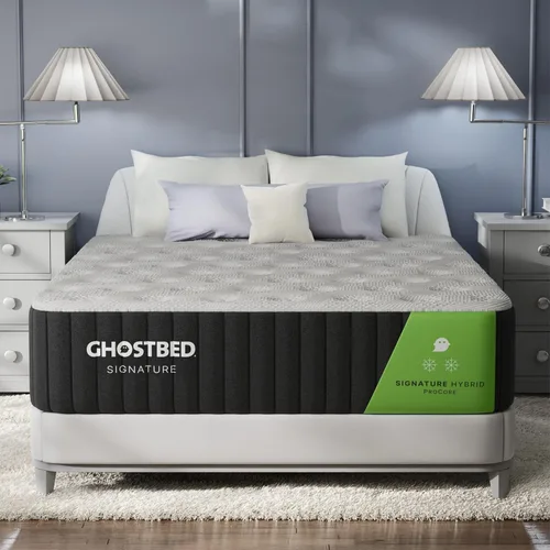 GhostBed Signature Hybrid - Colchón individual de 12 pulgadas, espuma viscoelástica refrescante y cama híbrida de resortes interiores, comodidad