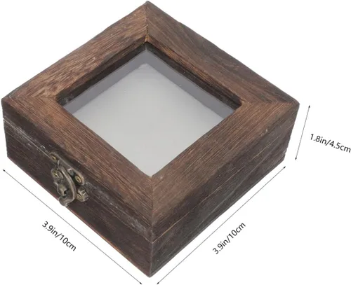 Miniatura 2 de Cabilock Caja de colección para espécimen de mariposa con parte superior de acrílico, caja organizadora de joyas de mariposa con marco real
