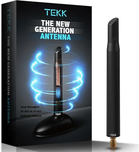Miniatura 33 de Tekk - Antena corta para auto, diseñada para una recepción optimizada de FM/AM, 4.8 pulgadas