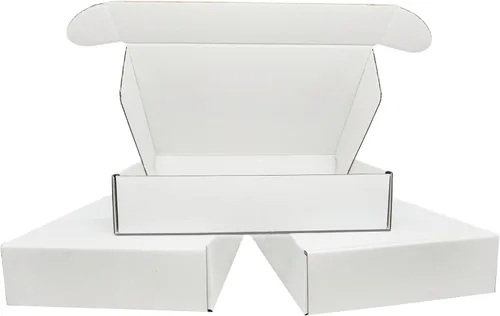 Miniatura 13 de Caja Blanca Pequeña 7 x 3.5 x 2 Pulgadas Paquete de 50 Cajas Corrugadas Reciclables para Regalos Almacenamiento Embalaje Comercial y Envío
