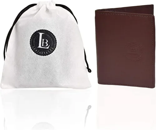 Miniatura 47 de Leatherboss - Cartera delgada y plegable de piel auténtica Soporte para tarjeta de crédito, débito, identificación Compacta y elegante