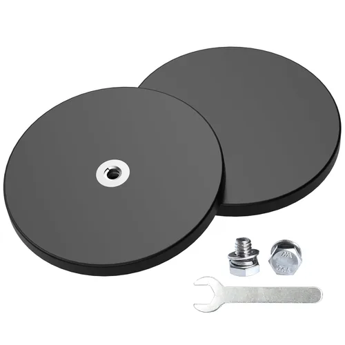Miniatura 8 de Magnetpro 2 Piezas Imanes de Montaje Fuertes con Revestimiento de Goma Antiarañazos, Más de 120 LB de Potencia Adhesiva, Base de Ensamblaje
