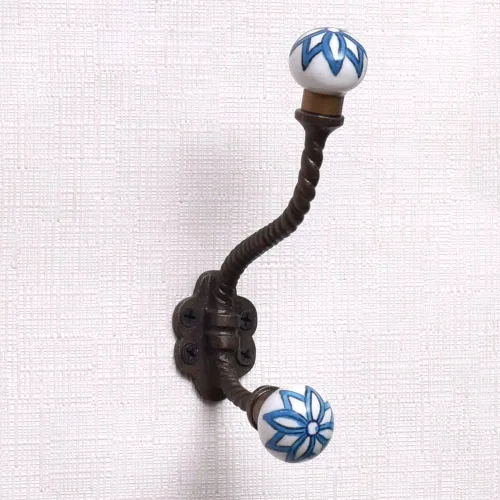 Miniatura 40 de Indian Shelf Ganchos de pared para colgar abrigos, ganchos de pared bohemios negros Perchero de pared Ganchos para colgar toallas Ganchos