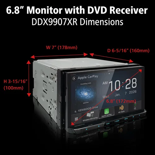 Miniatura 3 de Kenwood DDX9907XR Receptor de CD/DVD de 6.8" con Apple CarPlay y Android Auto