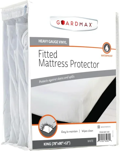 Miniatura 24 de Guardmax Jersey Knitted Sleeper Sofa Size Mattress Protector - Waterproof & Dust Mite Proof Mattress Cover with Stretchable Pockets - Soft