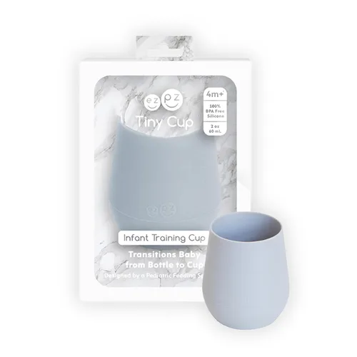 Miniatura 10 de ezpz Tiny Cup (Blush) – Taza de entrenamiento de 100% silicona para bebés – 4 meses en adelante – Diseñada por un especialista en alimentación