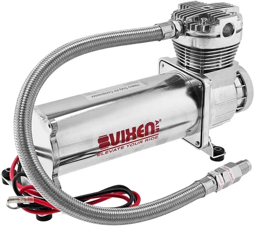 Miniatura 4 de Vixen Air Kit de suspensión para camión, bolsa de coche, paseo aéreo/resorte. Sistema a bordo - Compresor dual de 200 psi, tanque de 4 galones. Para