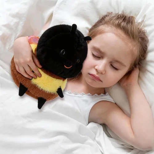 Miniatura 5 de Juguete de peluche de abejorro sonriente gordito, lindo y esponjoso, compañero suave para niños y adultos, insecto único, regalo temático