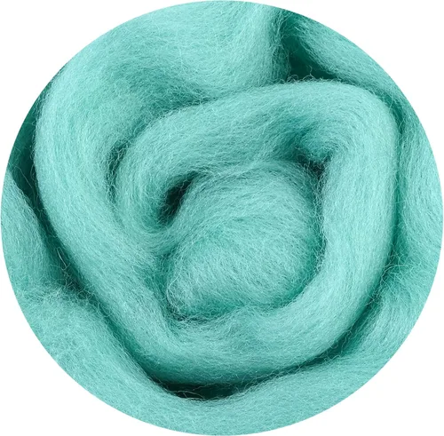 Miniatura 129 de 24 tipos de lana rosa, 4.23 oz (120 g), adecuado para fieltro húmedo y fieltro de aguja de telas hiladas de lana. Un paquete de prueba está Tonos