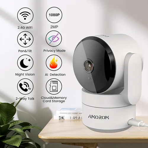 Miniatura 2 de Cámara AMOROM para mascotas 360° Cámaras de seguridad para el hogar (paquete de 3)