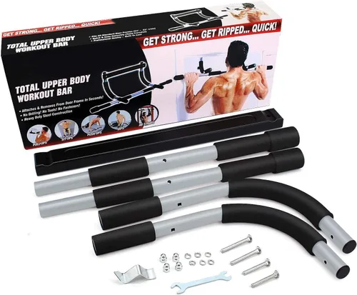 Miniatura 6 de Upgrade Pull Up Bar for Doorway - Max Capacity 330 lbs, Portable Upper Body Workout Bar for Strength Training