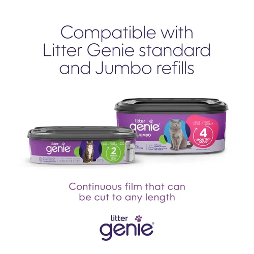 Miniatura 3 de Litter Genie Style Pail - Caja de arena para gatos, sistema de eliminación de desechos para control de olores, incluye 1 bolsa de repuesto cuadrada