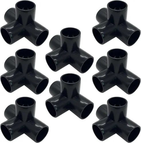 Miniatura 12 de Accesorio en T de PVC de 1", Conector de Codo de 3 Vías, Codo de 90 Grados con Salida Lateral Grado Muebles, Accesorios de Esquina de PVC
