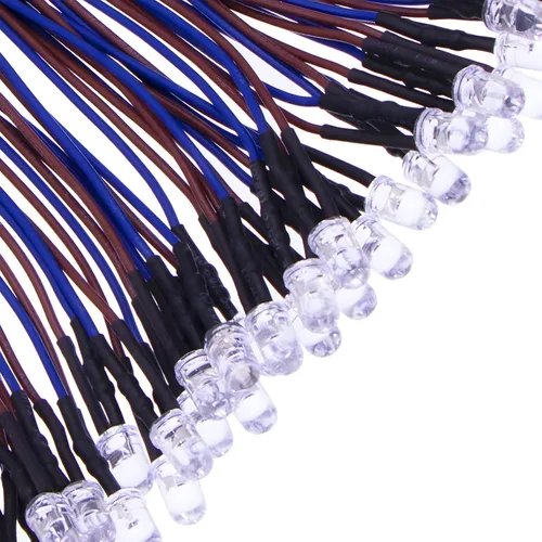 35 diodos LED morados precableados de 0.197 in, ultrabrillantes, 12 V, resistencia integrada para proyectos de bricolaje, Arduino, Raspberry Pi y