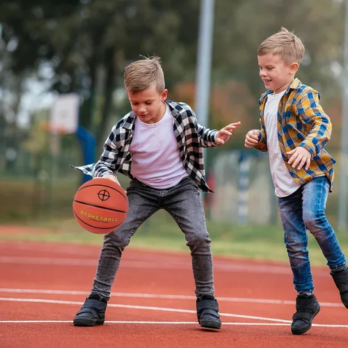 Miniatura 3 de KUYOTQ Kids Toddler Youth Adult Size 3/4/5/6/7 Basketball 22/25.5/27.5/28.5/29.5" Thickened Rubber or Faux Leather Indoor Outdoor Basketball for