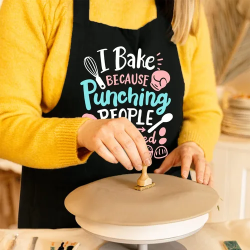 Miniatura 3 de Divertidos delantales para hornear para mujeres con bolsillos, delantal de cocina con restistante de agua para hombres, regalo de cumpleaños