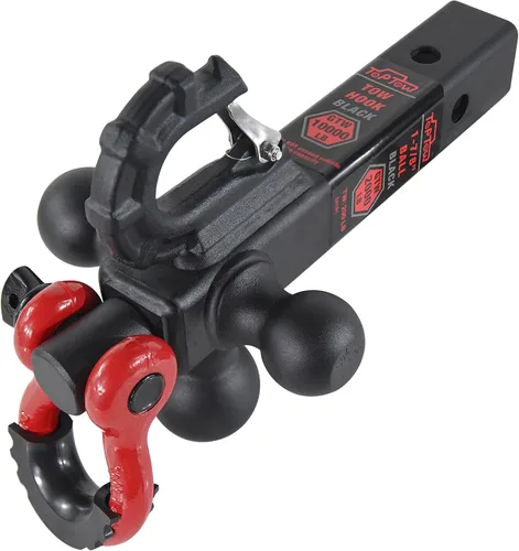 Miniatura 2 de TOPTOW Enganche de remolque de tres bolas con bolas de enganche triple negro mate de 1-7/8 pulgadas, 2 pulgadas, 2-5/16 pulgadas, multiajuste