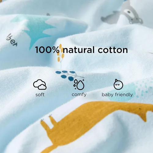 Miniatura 6 de Duomiaomiao Paquete de 2 bolsas de dormir TOG para niños de 6 a 12 meses, 100% algodón, ligero, con pies, transpirable, cómoda manta para niños