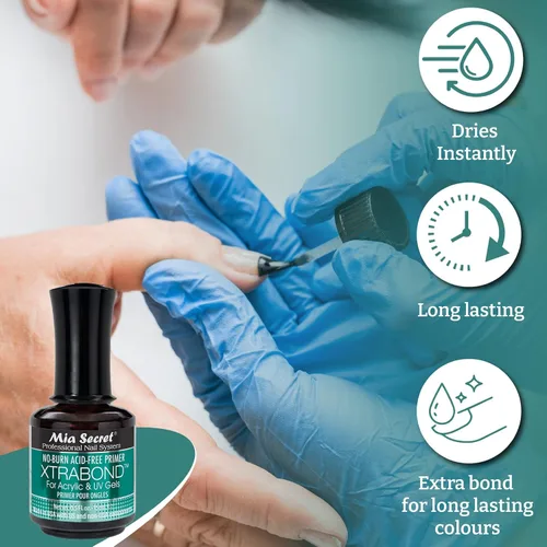 Miniatura 7 de Mia Secret 4 unidades sin ácido imprimación Xtra Bond acrílico UV Gel 0.5 fl oz