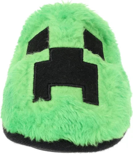 Miniatura 2 de Minecraft Pantuflas familiares unisex novedosas de felpa verde enredadera para hombre mujer niño pequeño niño grande Verde Creeper