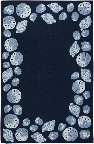 Miniatura 102 de Liora Manne CAPR5163633 - Alfombra costera para interiores y exteriores, color azul marino, 2 pies x 5 pies Cuerdas Navy