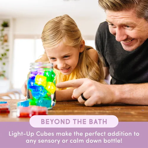 Miniatura 6 de Paquete de cubos luminosos activados por agua Glo Pals para juego sensorial – Paquete de 12 (Amigos principales)