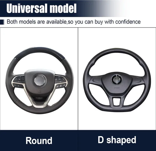Miniatura 5 de ZIMISI Funda para volante de automóvil, funda antideslizante y transpirable de 15 pulgadas, funda de volante de piel de fibra de carbono