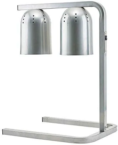 Winco EHL-2C, lámpara eléctrica de calor comercial de 120 V con dos bombillas de 250 W, calentador de alimentos, lámpara de calentamiento de