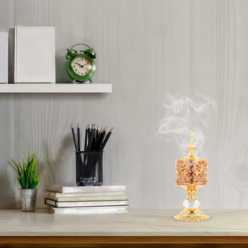 Miniatura 5 de SOIMISS Quemador de incienso de hierro de estilo europeo para decoración del hogar, bodas y festivales, accesorio de aromaterapia para purificar