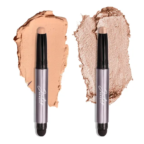 Julep - Sombra de ojos 101 de crema a polvo, impermeable, en barra de punta doble, tonos desierto y champán 04 Desierto/Champagne