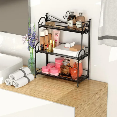 Miniatura 2 de YIUKEA Organizador de baño para encimera, organizador de especias de 3 niveles, organización de mostrador y almacenamiento para baño, cocina